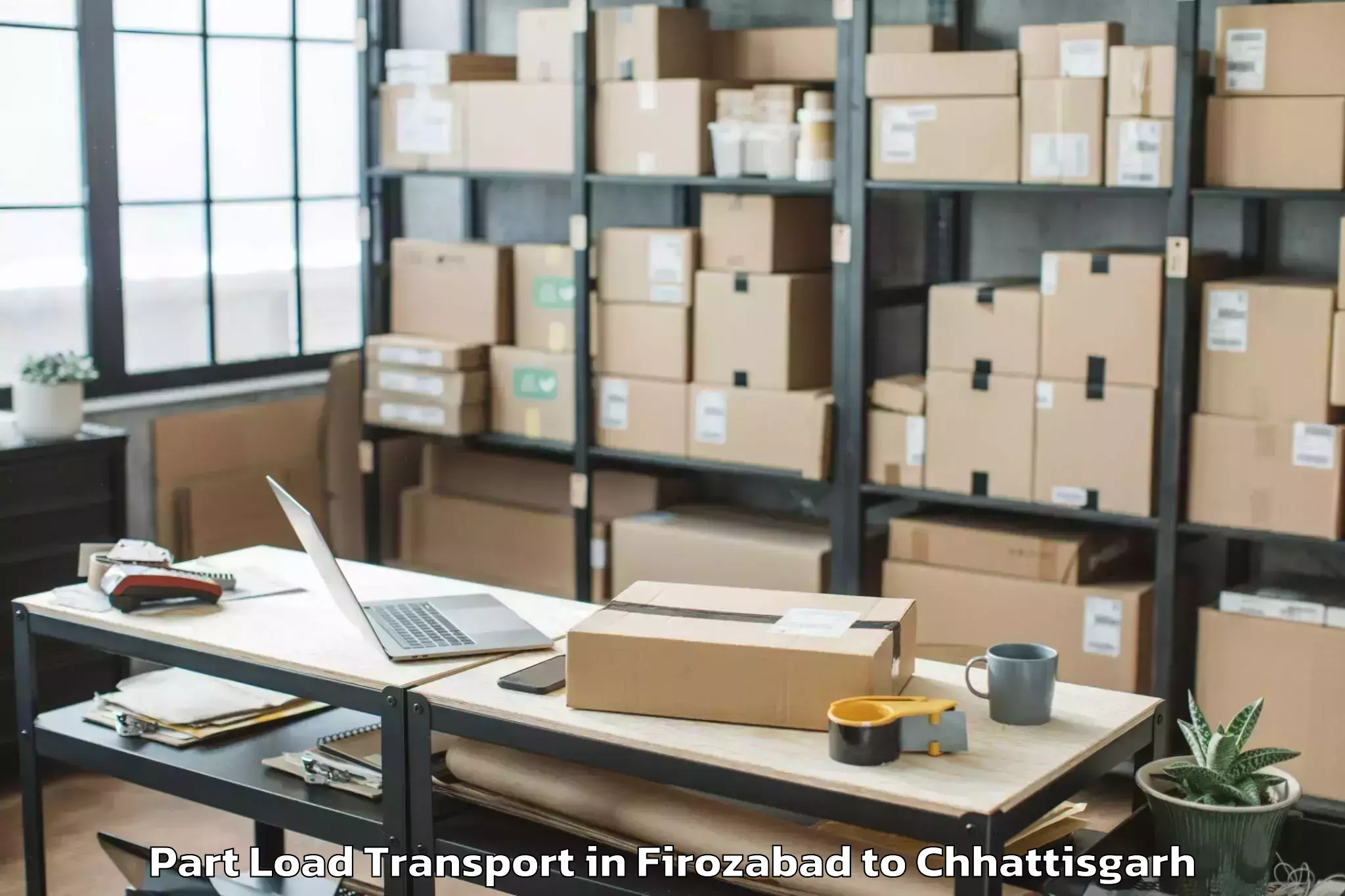 Get Firozabad to Bhanupratappur Part Load Transport